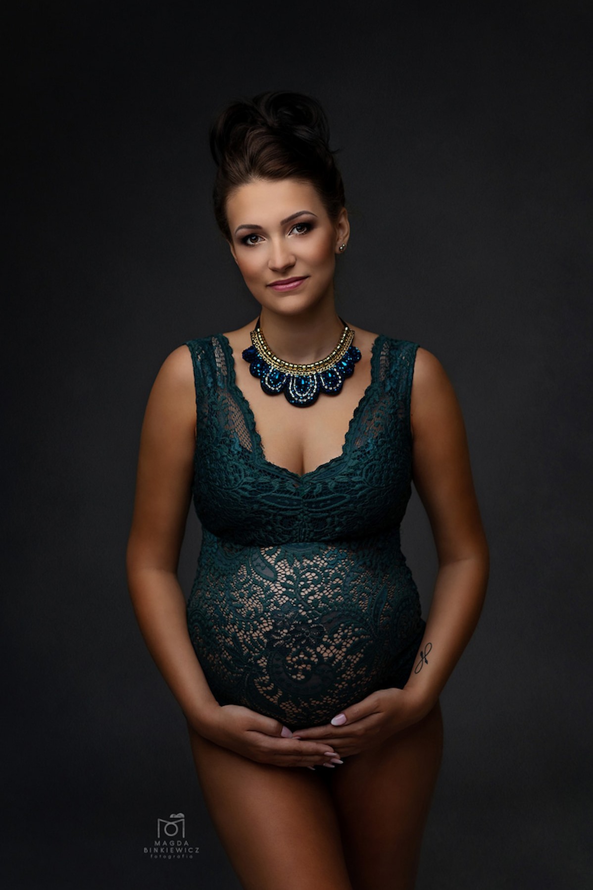 romantic maternity bodysuit lace