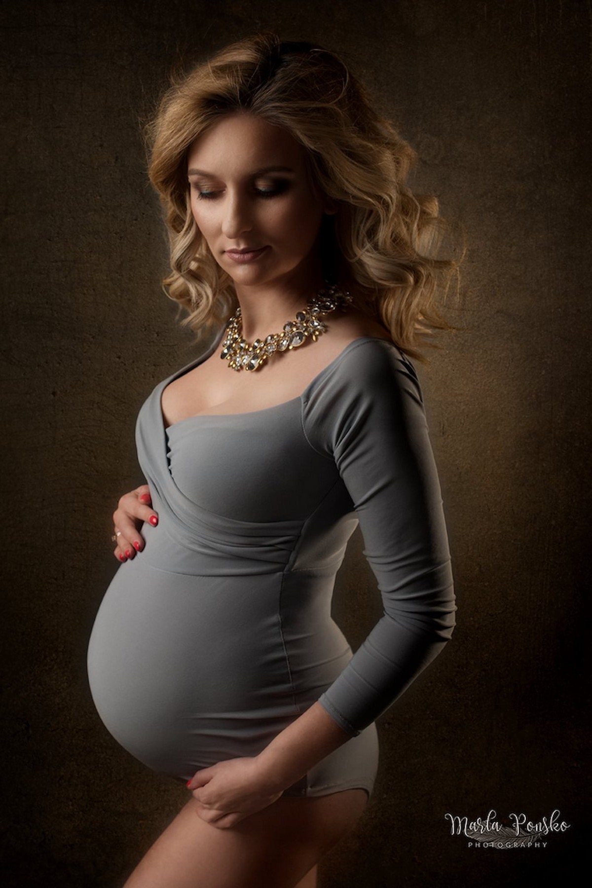 maternity bodysuit with off shoulder neckline