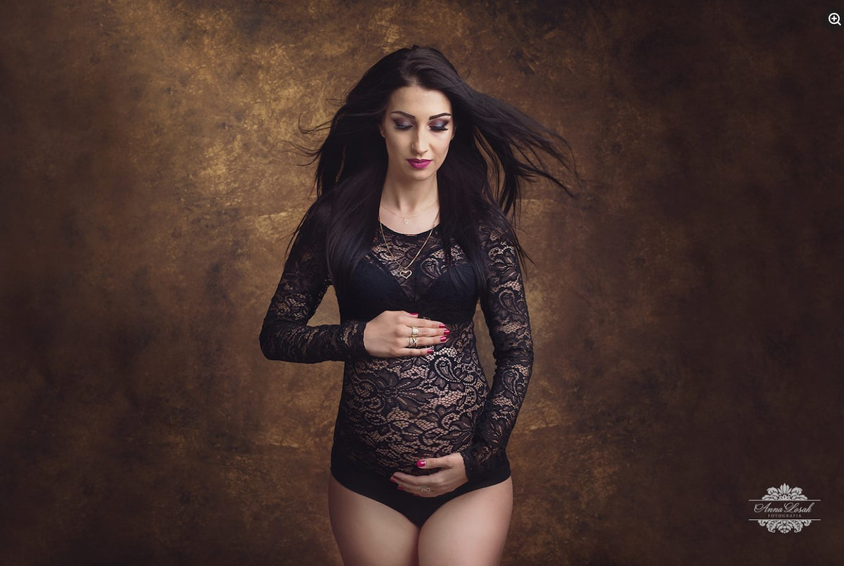black lace maternity bodysuit long sleeves