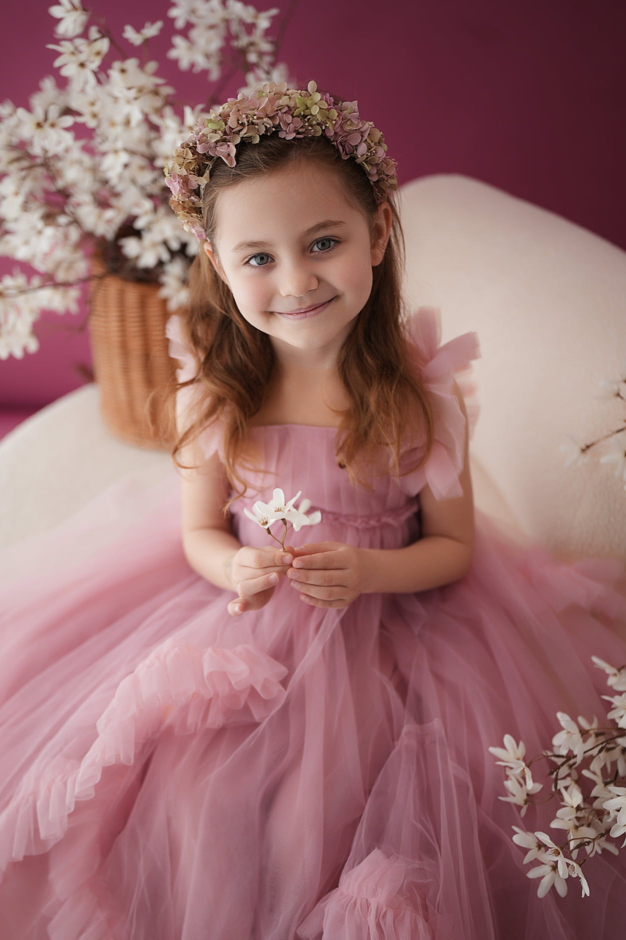 Paloma pink tulle girls dress – Kamaprops